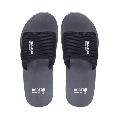 Doctor Extra Soft D25 Ortho Care Orthopedic And Diabetic Comfortable Doctor Flip-Flop Slippers For Men Grey 10