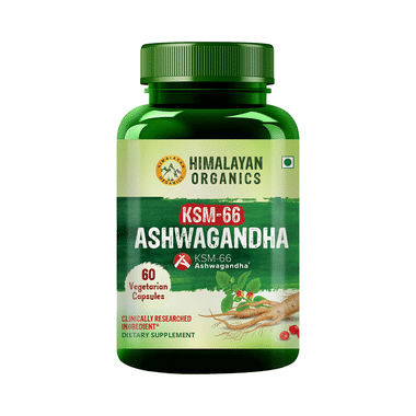 Himalayan Organics Ashwagandha 1000mg Vegetarian Capsule | For Energy & Stress Management