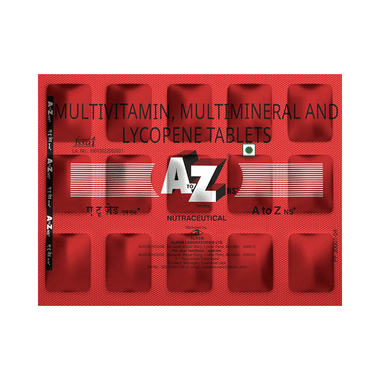 A to Z NS+ Daily Multivitamin Tablets – Zinc & Vitamin C for Immunity, B-Complex & Essential Nutrients for Energy & Wellness