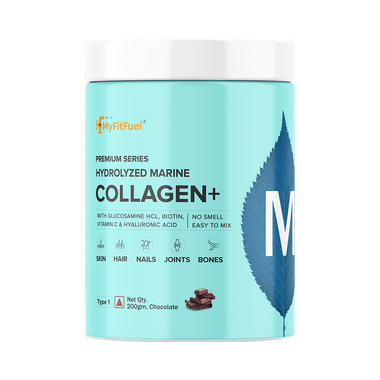 MyFitFuel Premium Series Hydrolyzed Marine Collagen+ With Glucosamine Chocolate