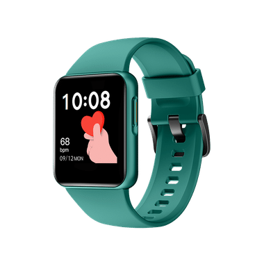 GOQii Smart Vital Lite Covers 5 Lakhs Health Insurance & 1 Lakh Life Insurance with 3 Months Health & Personal Coaching HD Display Smart Watch Green