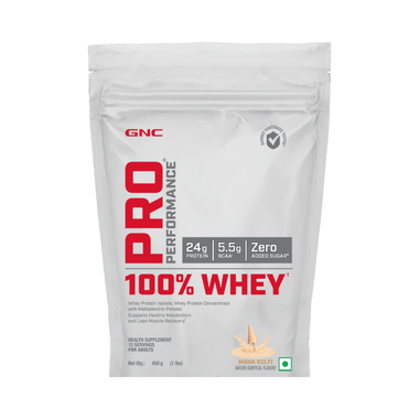 GNC Pro Performance 100% Whey Protein |  With Digestive Enzymes & Electrolytes | For Metabolism & Lean Muscles Recovery | Flavour Powder Mawa Kulfi