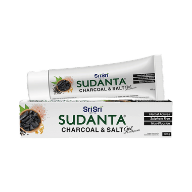 Sri Sri Tattva Sudanta Toothpaste | Non-Fluoride & 100% Vegetarian With Charcoal & Salt