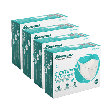 Romsons Gs-6146 Comfit 3D Face Mask (25 Each) Grey