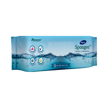 Dignity Spongee Soft Body Cleansing Wipes (10 Each) 300mm X 300mm