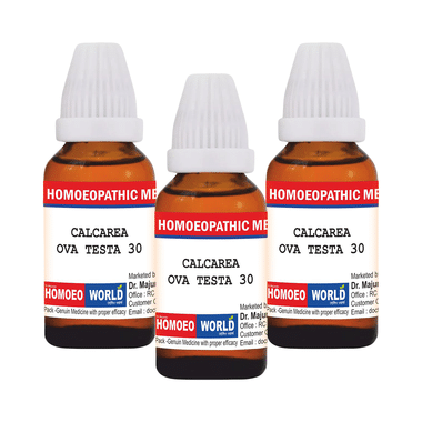 Dr. Majumder Homeo World Calcarea Ova Testa Dilution(30ml Each) 30 CH