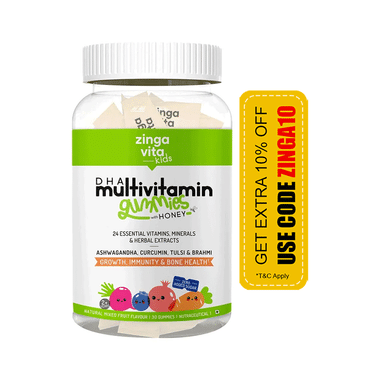 Zingavita Multivitamin Gummies with Honey Mixed Fruit