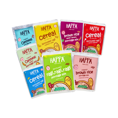 Happa Fruit, Veggie And Grain Puree Trial Pack (100 Gm Each)