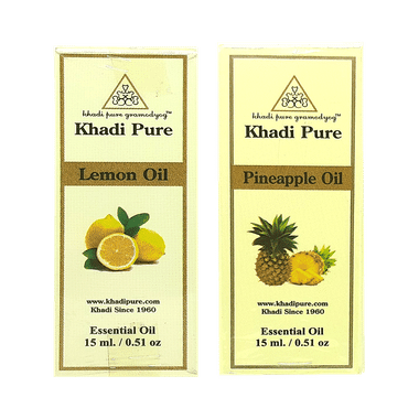 Khadi Pure Combo Pack of Lemon Oil & Pineapple Oil (15ml Each)