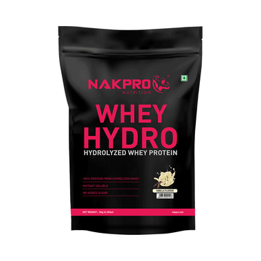 Nakpro Nutrition Whey Hydro Hydrolyzed Whey Protein Powder Vanilla