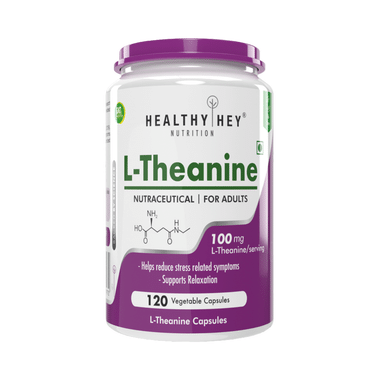 HealthyHey Nutrition L-Theanine 100mg | Vegetable Capsule For Relaxation & Stress Reduction