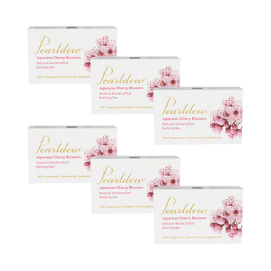 Pearldew Japanese Cherry Blossom Natural Handcrafted Bathing Bar (75gm Each)
