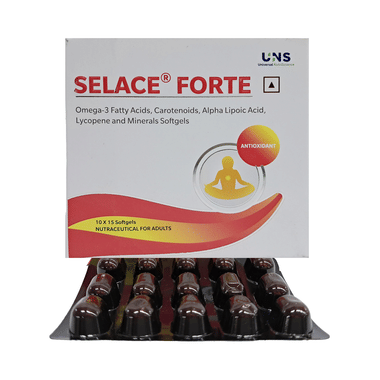 Selace Forte Capsule With Omega 3 Fatty Acids, Carotenoids, Alpha Lipoic Acid, Lycopene & Minerals