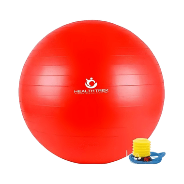 Healthtrek Anti Burst Gym/Yoga/Exercise/Swiss Ball 55cm Red