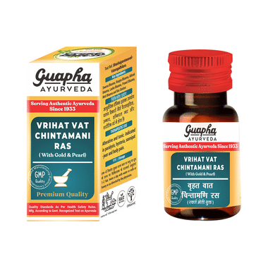 Guapha Ayurveda Vrihat Vat Chintamani Ras (with Gold & Pearl) | Helps Manage Fever & Body Pain