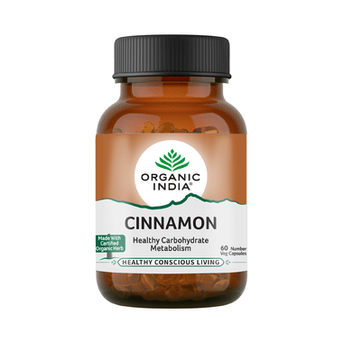 Organic India Cinnamon Capsule | Promotes Healthy Carbohydrate Metabolism