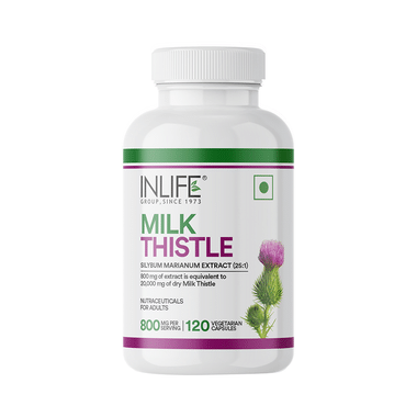 Inlife Milk Thistle Extract 800mg Vegetarian Capsule| 80% Silymarin Liver Support Supplement