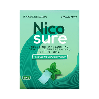 Nicosure 2mg Nicotine Polacrilex Orally Disintegrating Strips Fresh Mint Sugar Free