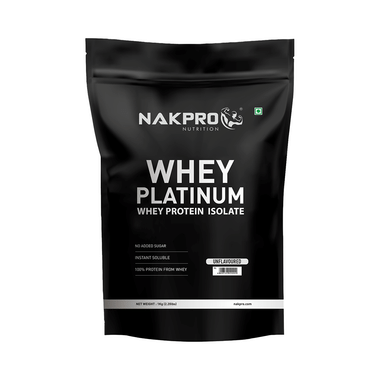 Nakpro Nutrition Whey Platinum Protein Isolate For Muscle Recovery | Flavour Unflavoured