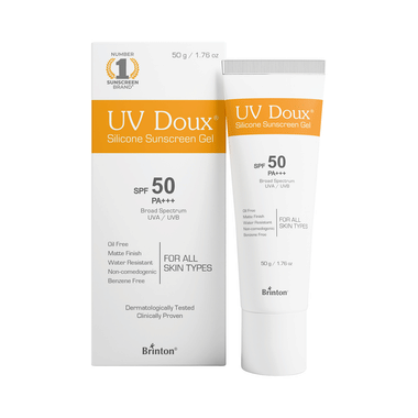 UV Doux Silicone Sunscreen Gel SPF 50 PA+++ | Oil-Free, Matte Finish & Water-Resistant
