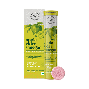 Wellbeing Nutrition Apple Cider Vinegar ACV With The Mother | Effervescent Tablet For Weight Management