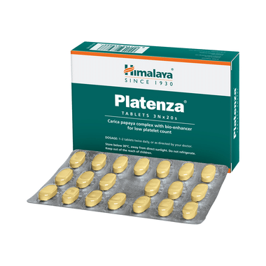 Himalaya Healthcare Platenza Tablet With Carica Papaya Complex | Manages Low Platelet Count
