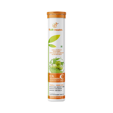 Eur Health Vitamin C Effervescent Tablet Orange