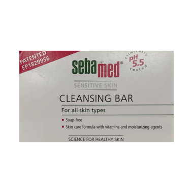 Sebamed Cleansing Bar With Vitamins For Sensitive Skin | Soap Free