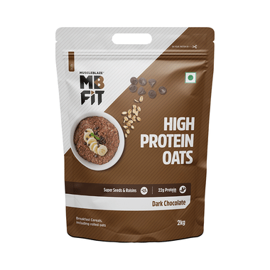 MuscleBlaze MB Fit 22g High Protein Oats | Flavour Dark Chocolate