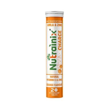 Nutrainix Charge Natural Vitamin C & Zinc Effervescent Tablet (20 Each) Orange