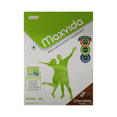 Maxvida Supplement For Haemoglobin Formation & Immunity | Flavour Chocolate Powder