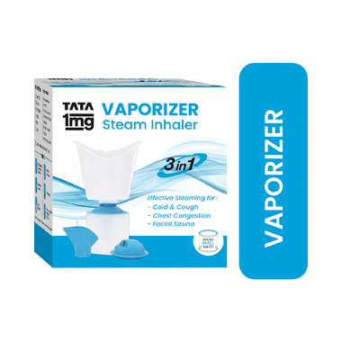 Tata 1mg Vaporizer Steam Inhaler, 3 in 1 with Double Wall Safety, Nasal Steamer