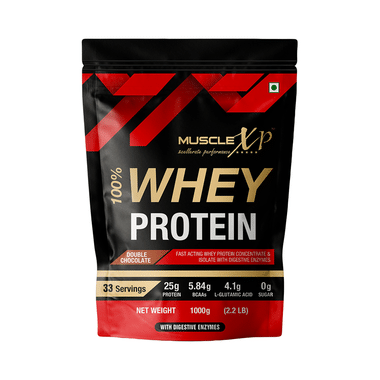 MuscleXP 100% Whey Protein With Digestive Enzymes Double Chocolate