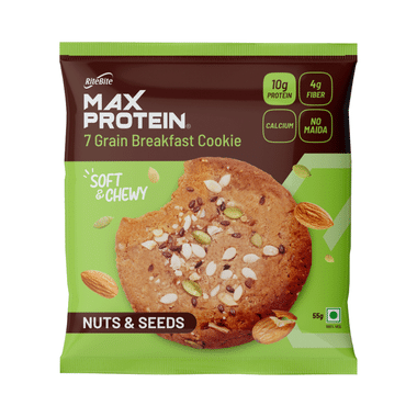 RiteBite Max Protein Cookie With 10g Protein And 4g Fiber (55gm Each) Nuts & Seeds