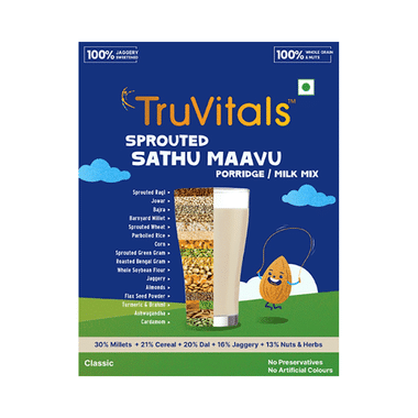 TruVitals Sprouted Multigrain Mix Powder Classic Elaichi