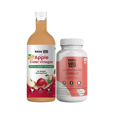 Combo Pack of Tata 1mg Multivitamin Supreme Capsule (60) & Organic Apple Cider Vinegar (500ml)