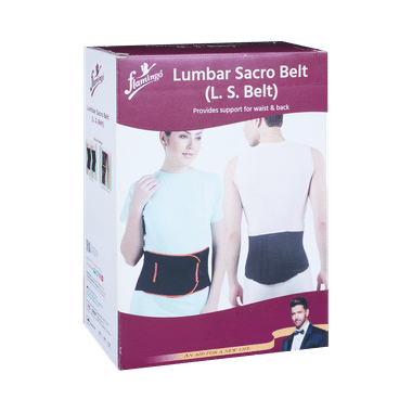 Flamingo Lumbar Sacro Belt | For Pain Relief | Supports Waist & Back Belt Medium