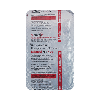 Gabasol NT 400 Tablet