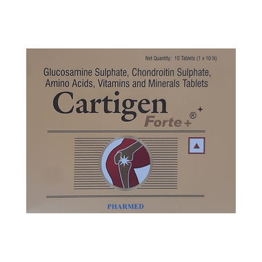 Cartigen Forte + Tablet With Glucosamine, Chondroitin, Amino Acids, Vitamins & Minerals | For Joint Health Tablet