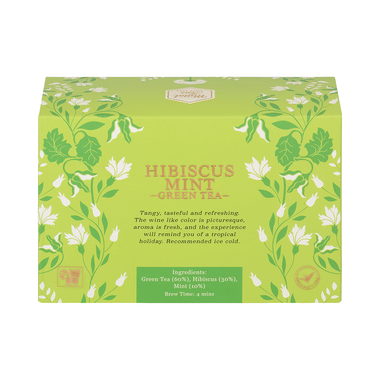 Mittal Teas Hibiscus Mint Green Tea Bags (20 Each)