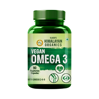 Vlado's Himalayan Organics Vegan Omega 3 6 9 Capsule | Natural Nutrition For Bone, Heart & Skin