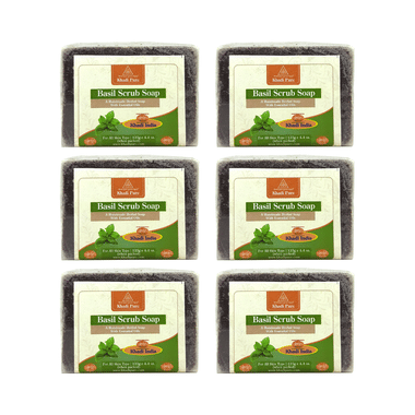 Khadi Pure Basil Scrub Soap (125gm Each)