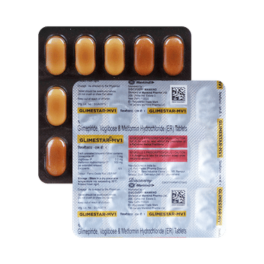 Glimestar MV 1mg/500mg/0.2mg Tablet