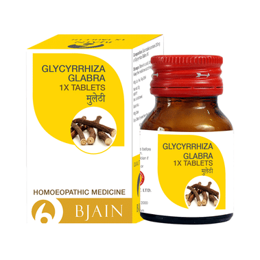 Bjain Glycyrrhiza Glabra Tablet for Respiratory & Digestive Health 1X