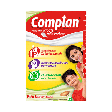 Complan Nutrition Drink Powder For Children | Nutrition Drink For Kids With Protein & 34 Vital Nutrients | Pista Badam