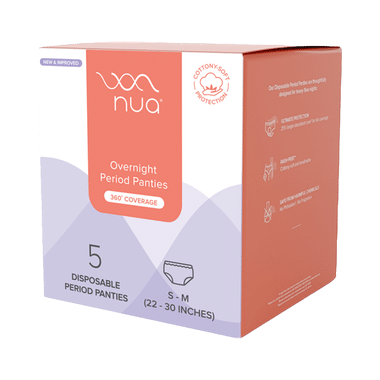 Nua Overnight Disposable Period Panties With 0% Leakage For Women Small-Medium