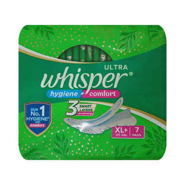 Whisper Ultra Clean Hygiene Comfort Sanitary Pads | Size XL+