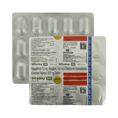Sitaday DM 10mg/500mg/100mg Tablet ER