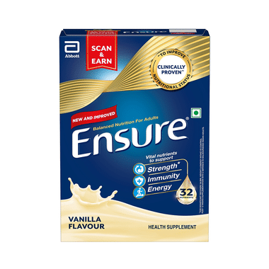 Ensure Powder Complete Balanced Drink For Adults | For Strength, Immunity & Energy | With Essential Vitamins | Nutrition Formula Vanilla