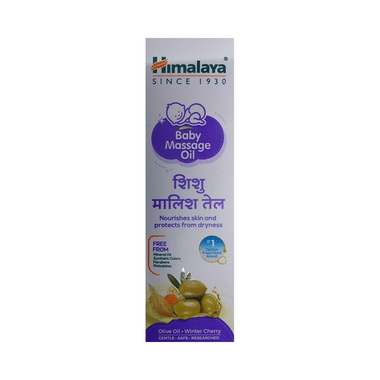 Himalaya Baby Massage Oil With Olive Oil & Winter Cherry | Improves Skin Tone | Pure, Gentle & Safe